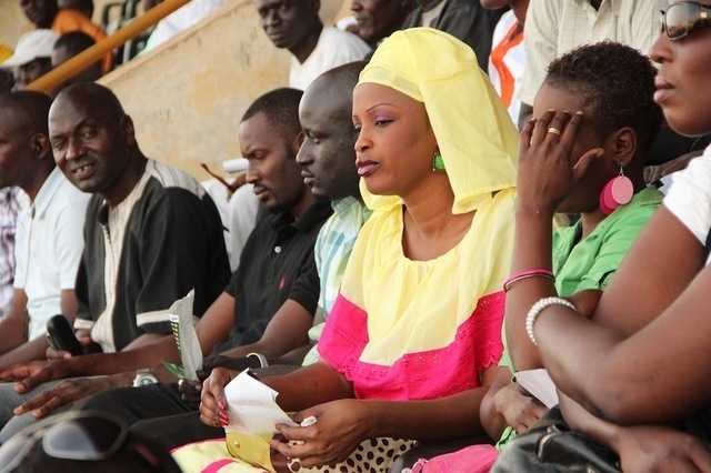 Mbathio Ndiaye au stade lors du combat Gouye-Gui vs Ama Baldé