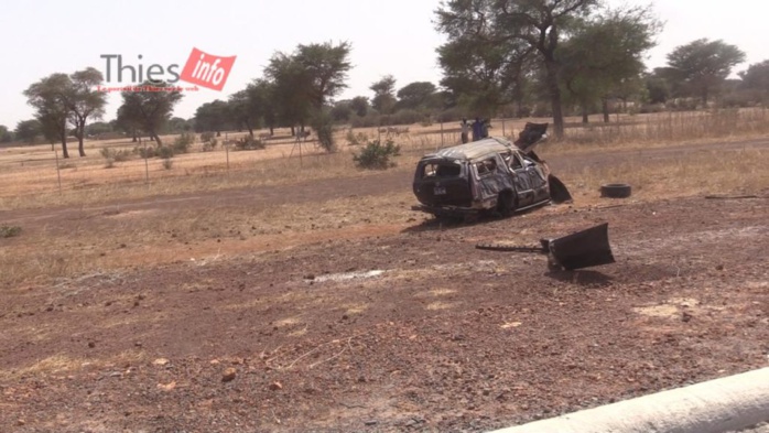 Photos - Les images de l'accident qui a coûté la vie à Serigne Abdourahmane Fall Tilala, son épouse et son chambellan