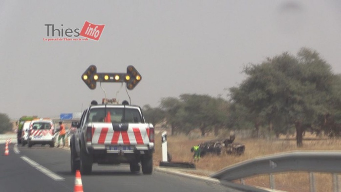 Photos - Les images de l'accident qui a coûté la vie à Serigne Abdourahmane Fall Tilala, son épouse et son chambellan
