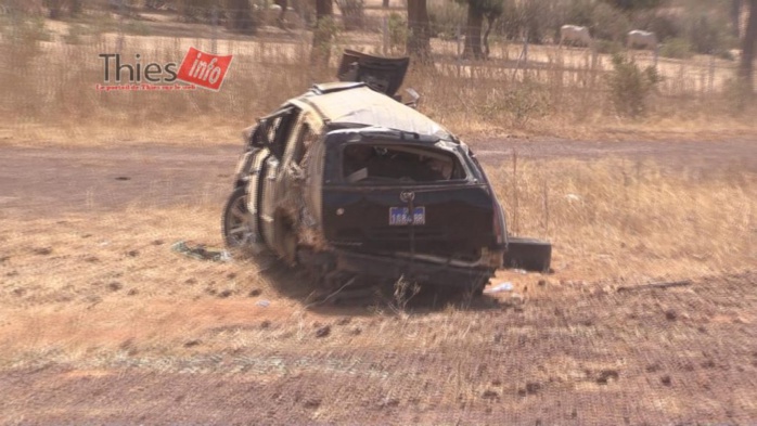 Photos - Les images de l'accident qui a coûté la vie à Serigne Abdourahmane Fall Tilala, son épouse et son chambellan