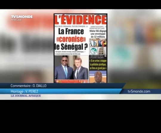 La France "coronise" le Sénégal: Quand TV5 reprend le quotidien "L'Evidence" La France "coronise" le Sénégal: Quand TV5 reprend le quotidien "L'Evidence"