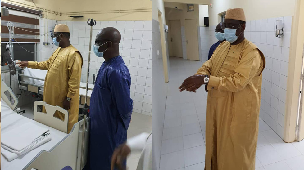 Visite surprise du President Macky Sall au CET de l’Hôpital Idrissa pouye de Grand Yoff.