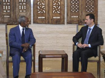 Syrie : Kofi Annan et Bachar el-Assad d'accord sur une «approche» de sortie de crise
