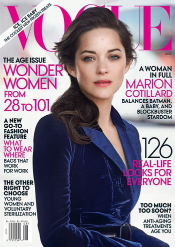 Marion Cotillard en Une de Vogue