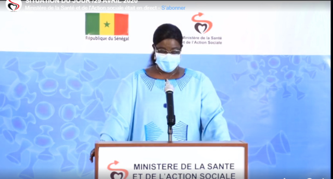 Point Covid-19 du mercredi 29 avril 2020: Le Sénégal enregistre 59 nouveaux cas,19 malades guéris et 2 cas graves