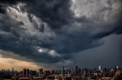 Une spectaculaire tempête frappe New York