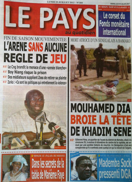 Revue de presse du 23 Juillet