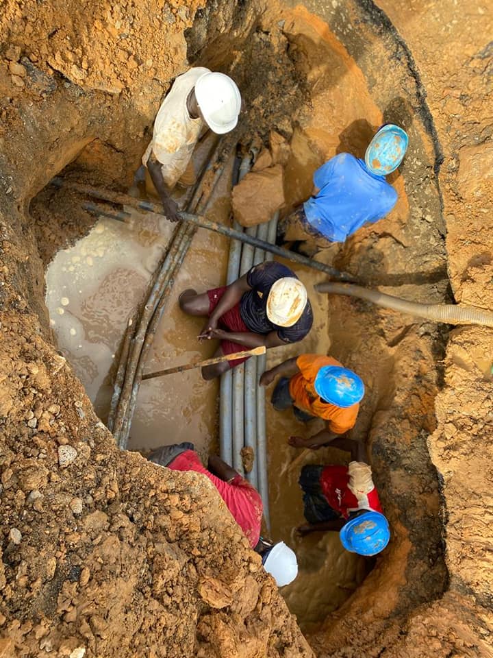 FUITE D'EAU A PETERSEN: Les travaux de réparation en cours