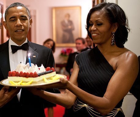 Le gateau d'anniversaire du président Obama, offert par sa femme