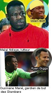 Malal Ndiaye et Ousmane Mané impressionnés d'avoir rencontré Usain Bolt