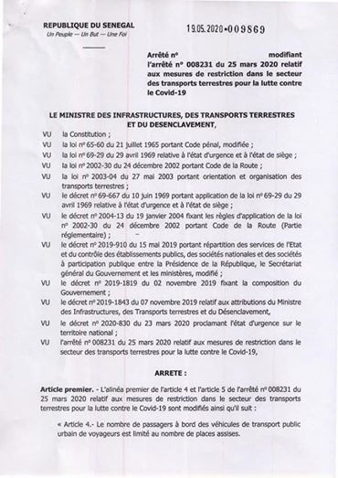 Secteur des Transports terrestres: Me Oumar Youm, Ministre des Transports aériens, assouplit