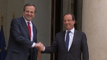 Hollande assure à Samaras que "l'Europe fera ce qu'elle doit" pour aider la Grèce