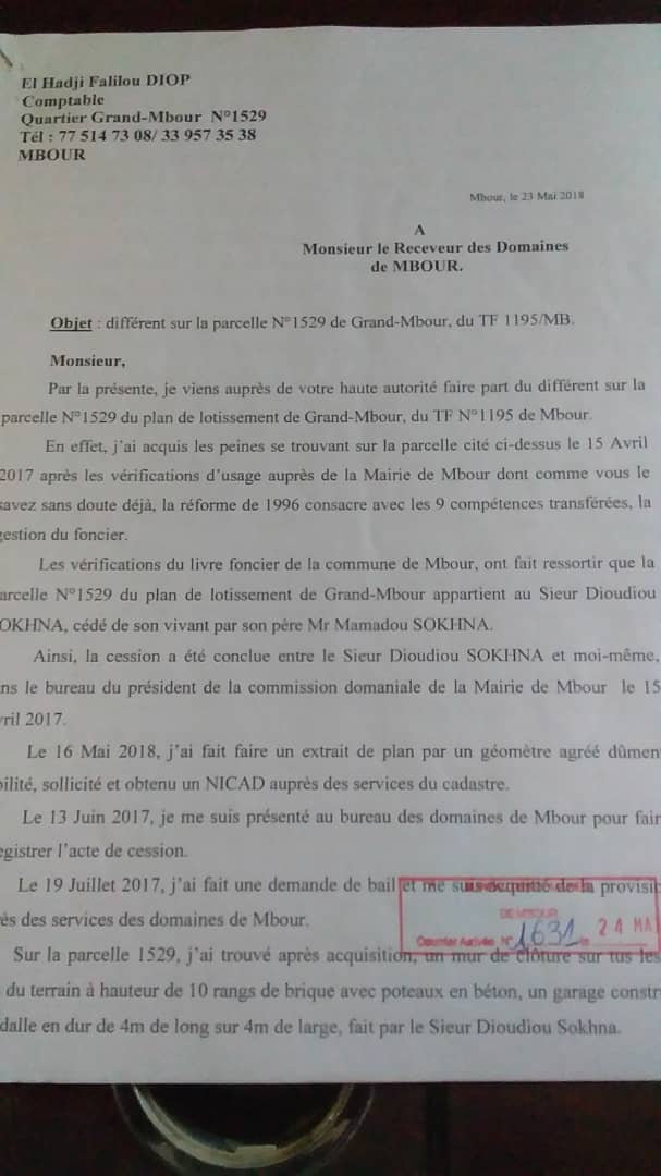 Deux poids, deux mesures pour un problème foncier: la politique penche-t-elle du côté de Me Assane Dioma Ndiaye ?