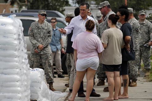 Isaac: Romney devance Obama au chevet de la Louisiane