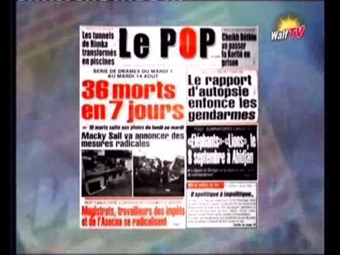 Revue de Presse du samedi 01 Septembre (Walf Tv)