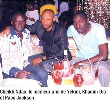 Cheikh Ndao, le meilleur ami de Yékini, avec Khadim Dia et Paco Jackson