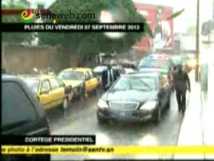 (Vidéo) Le cortège présidentiel pris au piège