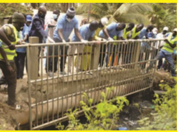 Pose d’une grille à la baie de Hann: Un canal à haut risque d’explosion