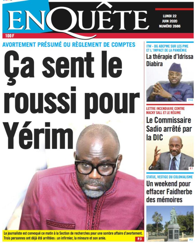 Cité dans une affaire d'avortement, Cheikh Yérim risque gros