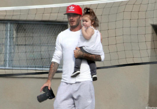 David Beckham emmène Harper au foot