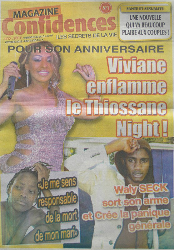 A la Une du Journal Confidence 01 Oct
