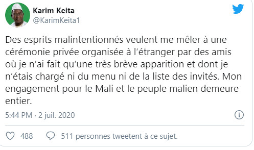 Mali: des vidéos privées du fils du président IBK créent la controverse