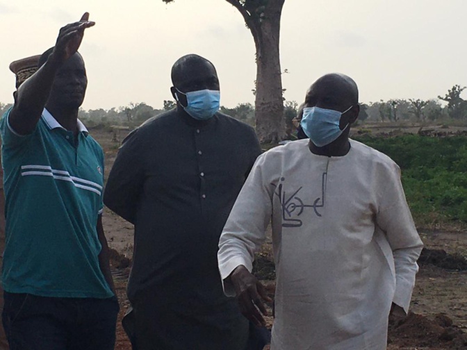 Le Ministre de l'Intérieur Aly Ngouille Ndiaye et le Ministre de l'Urbanisme du Logement et de l'Hygiène publique Abdou Karim Fofana, à Ndingler (Photos)