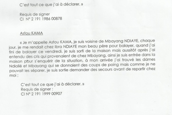 [Documents] Bambey dénonce une « injustice »