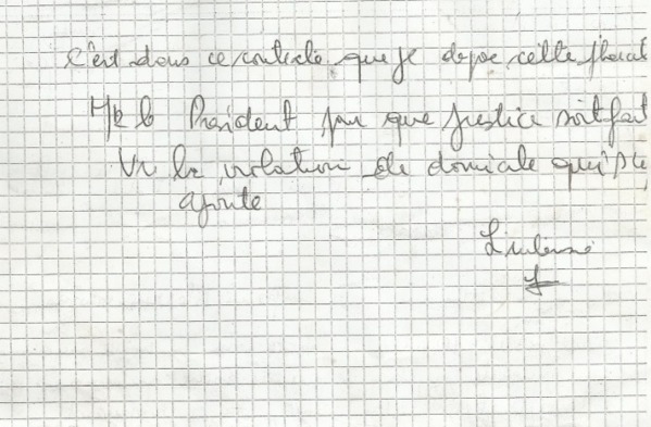 [Documents] Bambey dénonce une « injustice »