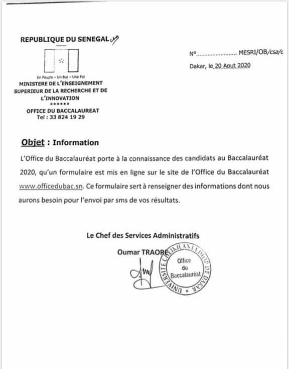 Bac 2020: Les résultats seront envoyés par SMS 