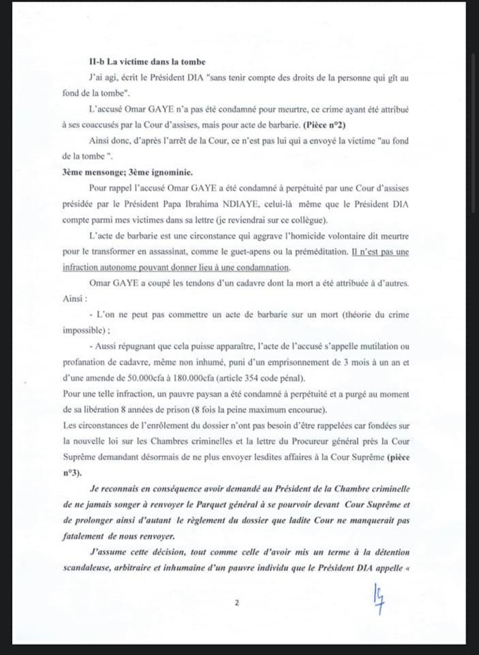 Accusations de corruption: Le juge Ousmane Kane répond au juge Yaya Amadou Dia et donne sa version des faits