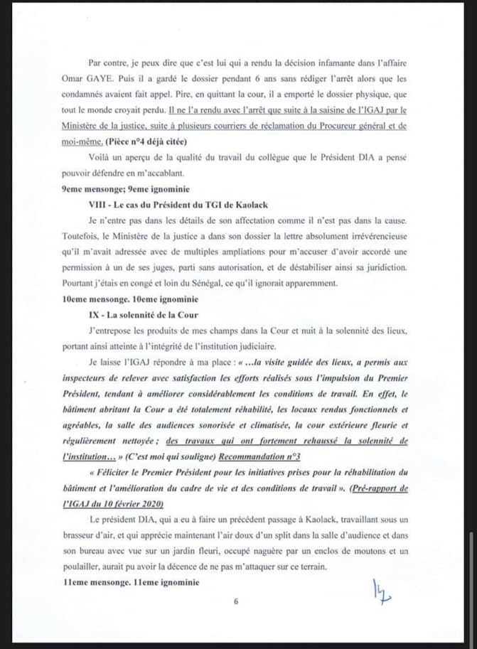 Accusations de corruption: Le juge Ousmane Kane répond au juge Yaya Amadou Dia et donne sa version des faits Accusations de corruption: Le juge Ousmane Kane répond au juge Yaya Amadou Dia et donne sa version des faits