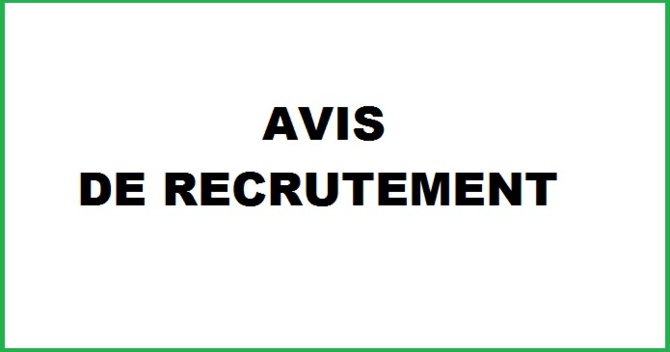 Avis de recrutement :