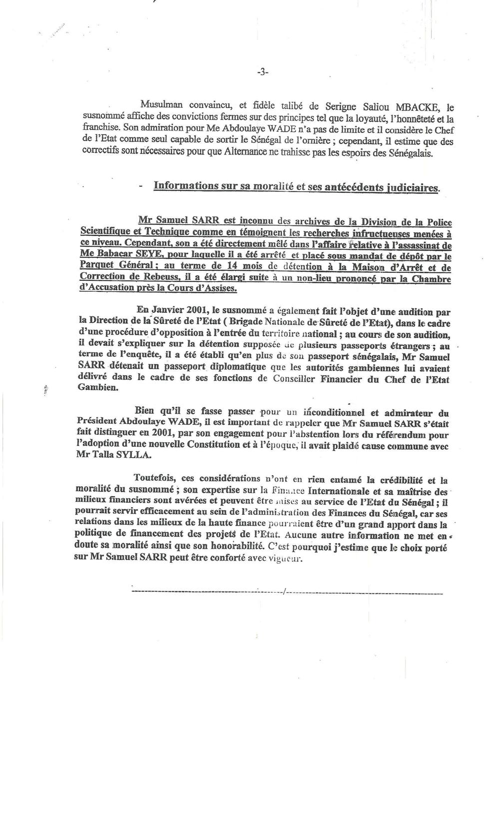 [Exclusif documents] Enquête sur les biens mal acquis : Et si Macky decide de témoigner pour Samuel Sarr!