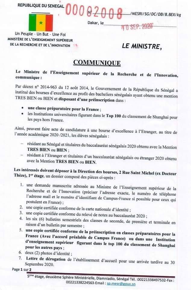 Bac 2020: Les mentions "bien et très bien" bénéficient d'une bourse d'excellence si...