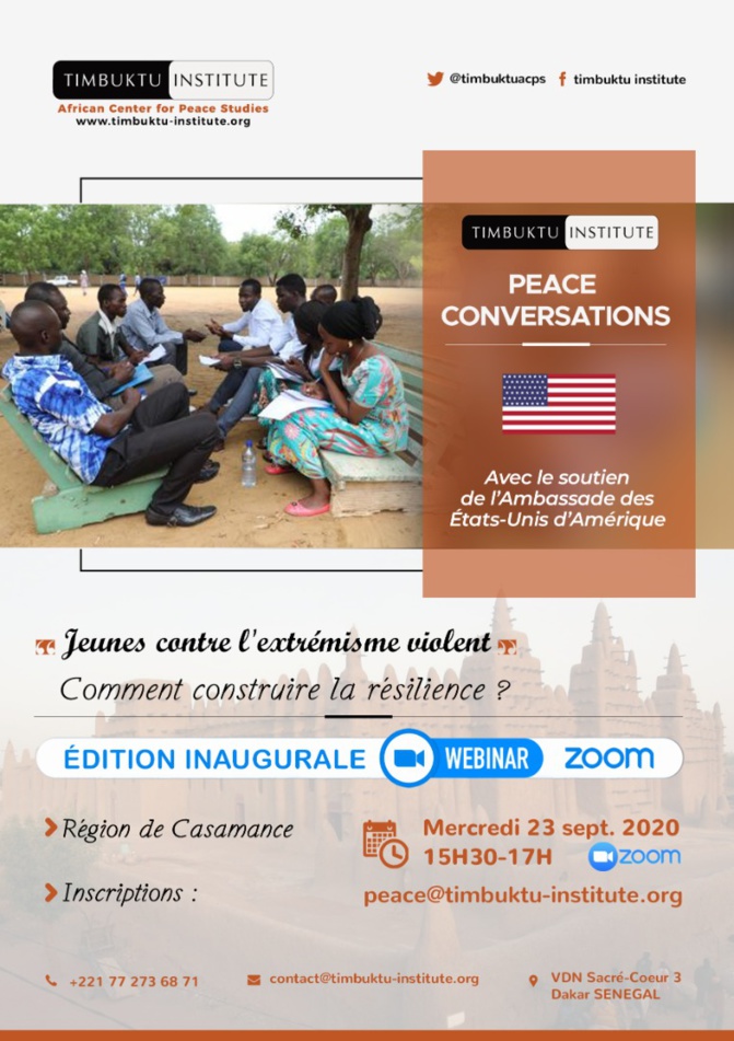« Peace Conversations », les premiers Webinaires Zoom en Casamance