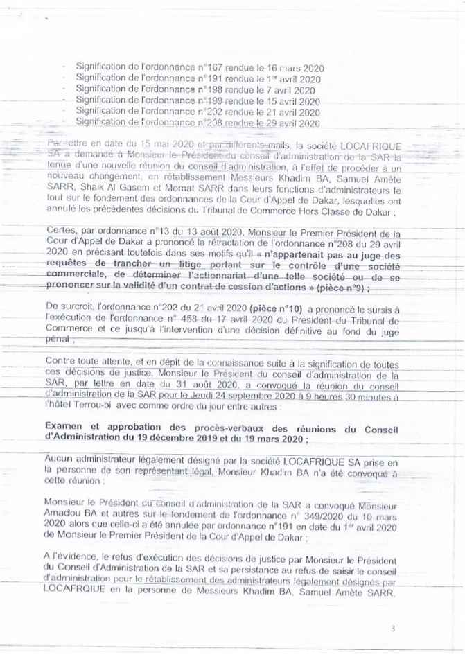 "Coup d'état avorté à la SAR ": La réunion du Conseil de la SAR bloqué par la sécurité rapprochée de Khadim ba  "Coup d'état avorté à la SAR ": La réunion du Conseil de la SAR bloqué par la sécurité rapprochée de Khadim ba
