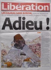 A la Une du Journal Libération du lundi 10 Décembre 2012