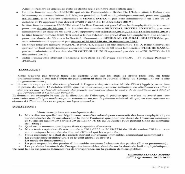 Affaire Terme Sud et cession des immeubles de l’Etat: Ousmane Sonko « convoque » le gouvernement à l’Assemblée nationale