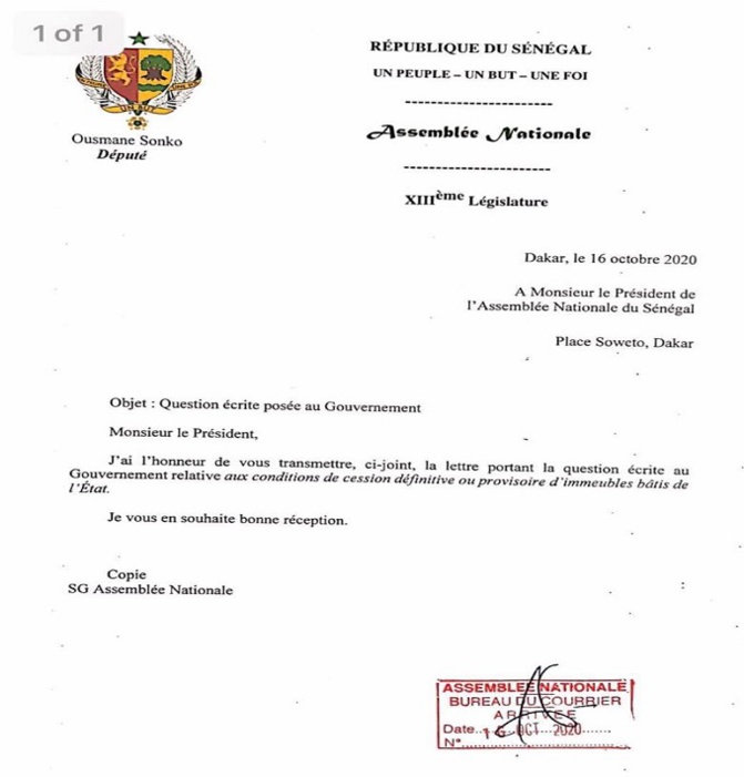 Affaire Terme Sud et cession des immeubles de l’Etat: Ousmane Sonko « convoque » le gouvernement à l’Assemblée nationale