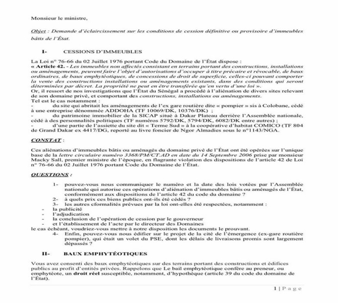 Affaire Terme Sud et cession des immeubles de l’Etat: Ousmane Sonko « convoque » le gouvernement à l’Assemblée nationale