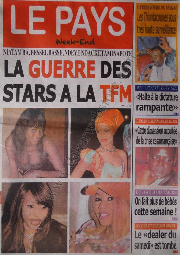 A la Une du Journal Le Pays du Samedi 29 décembre 2012