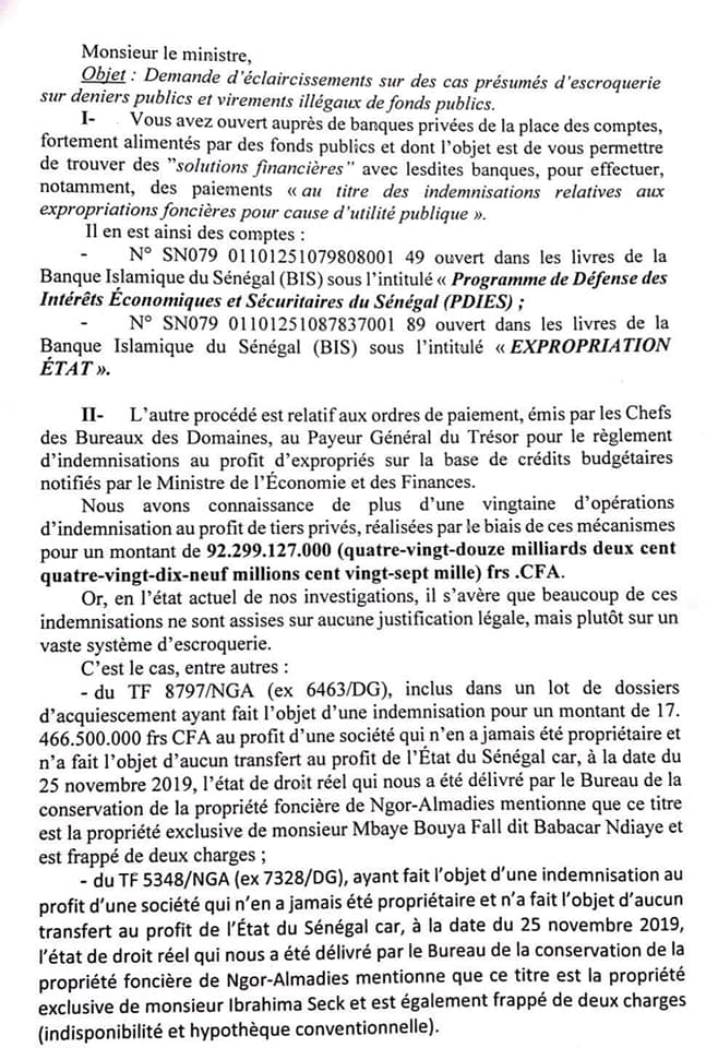 Questions écrites d’Ousmane Sonko à l’Assemblée nationale: Le leader du Pastef reformule les 94 milliards de FCfa, accusés à Mamour Diallo pour sauver sa tête