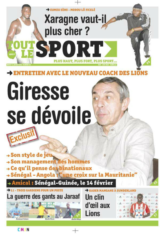 A la Une du Journal Tout Le Sport du mardi 15 janvier 2013
