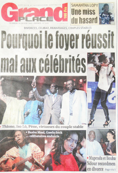 A la Une du Journal Grand Place du vendredi 18 janvier 2013