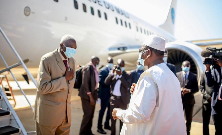 Sénégal: L'arrivée du  Président de la Transition au Mali Bah N’Daw en images!