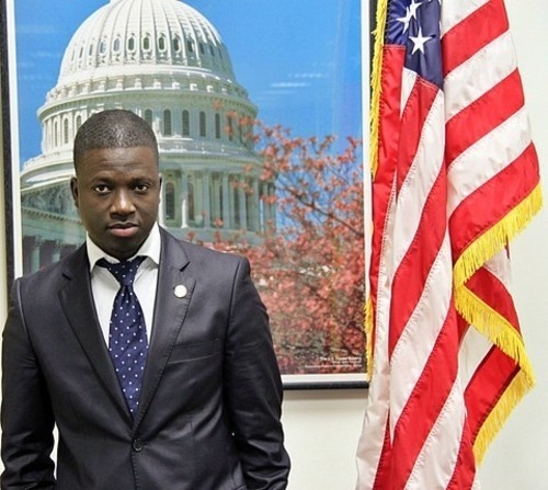 Thione Niang avec Eva Longoria à l'investiture du Président Barack Obama
