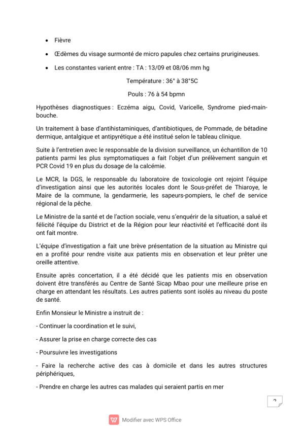 (Document)/Dossier médical de la maladie mystérieuse: voici les résultats! (Document)/Dossier médical de la maladie mystérieuse: voici les résultats!