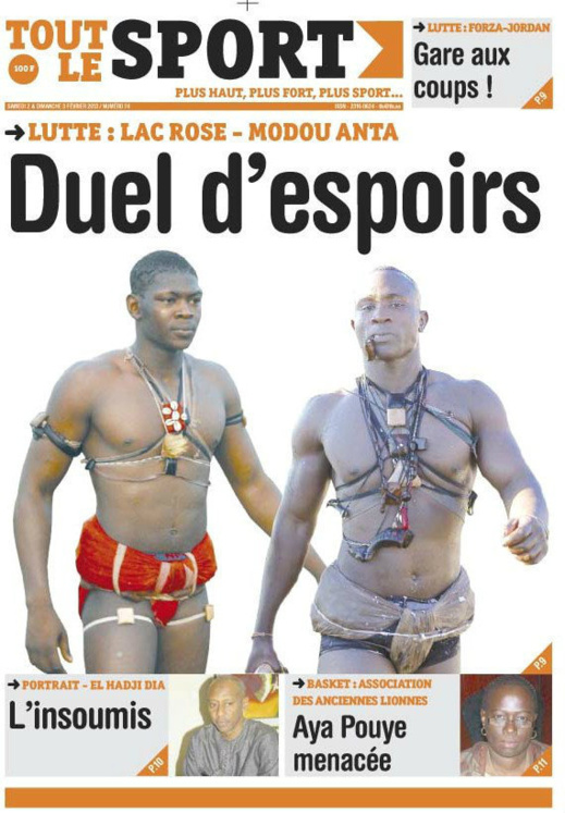 A la Une du Journal Tout Le Sports du Samedi 02 février 2013