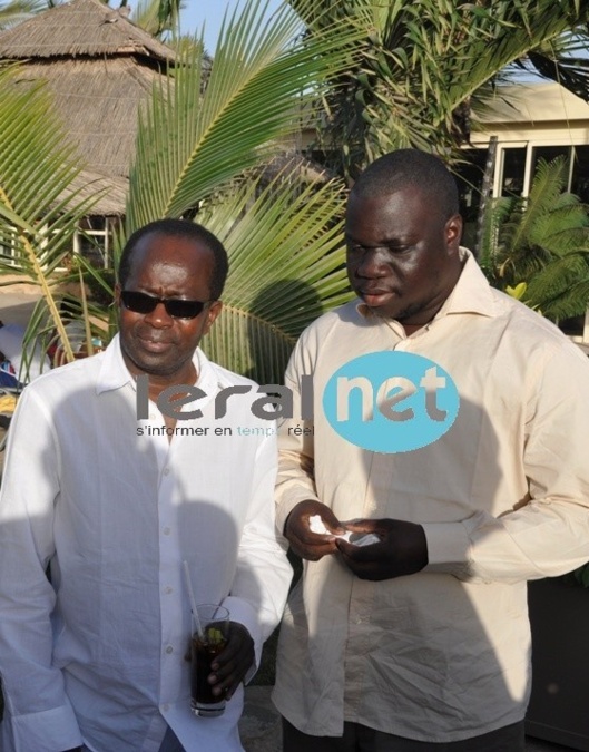 Le journaliste El Malick Seck avec l'homme d'affaires Diagna Ndiaye